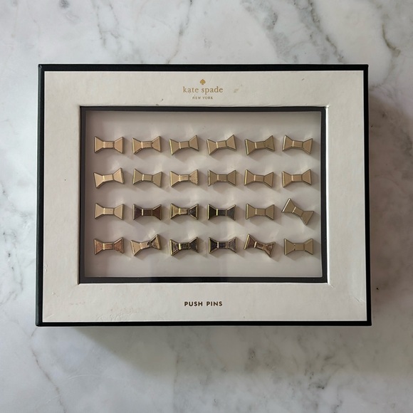 Kate Spade 24 Bow Push Pins - Picture 2 of 6
